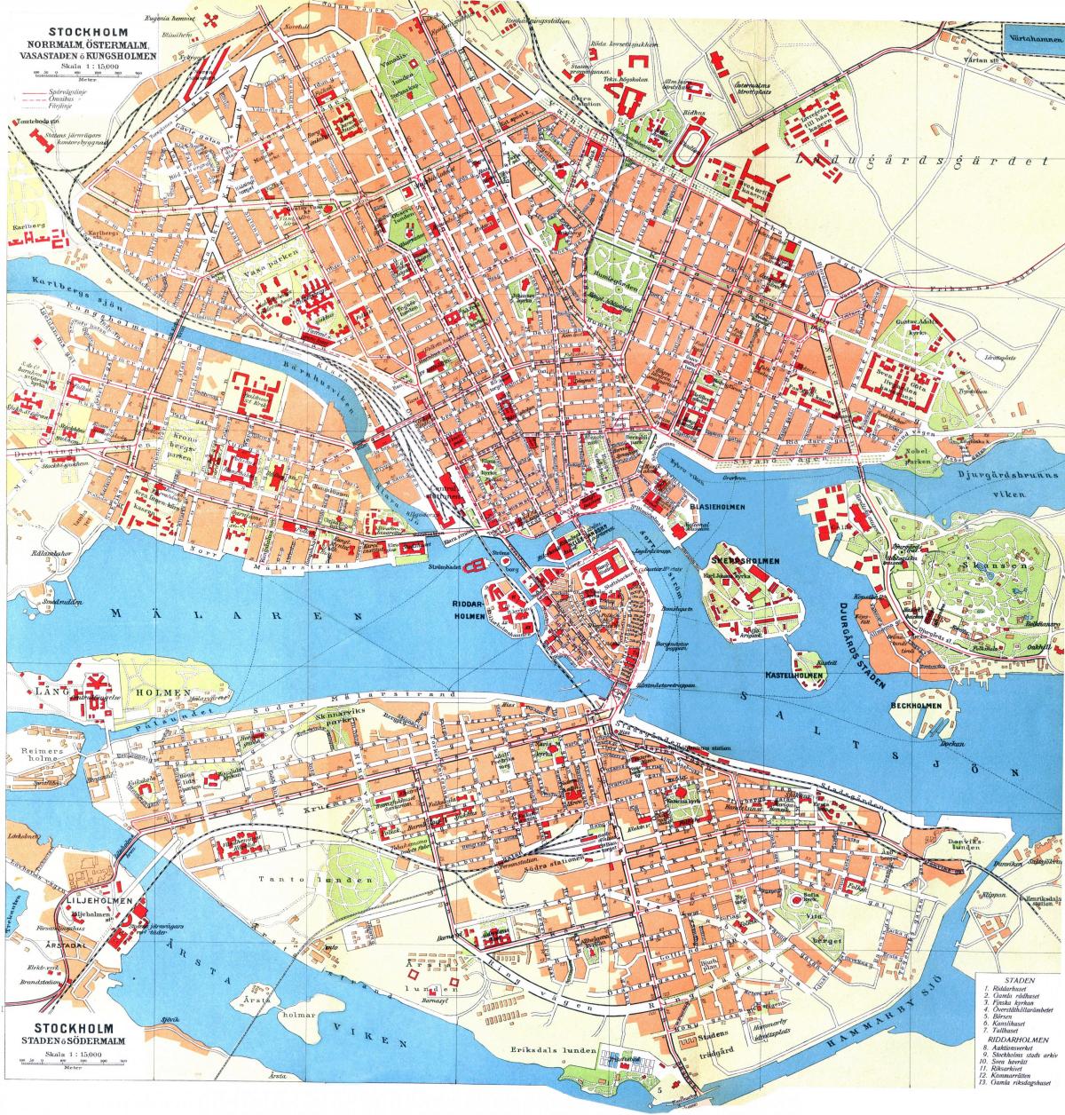 Mapa histórico de Estocolmo